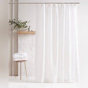 NWOT Quince European White Linen Shower Curtain